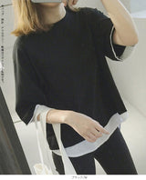 フェイクレイヤードtシャツ