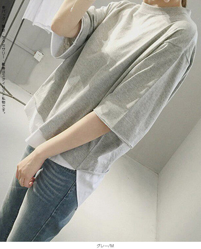 フェイクレイヤードtシャツ