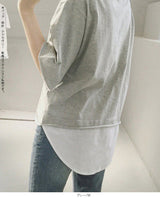 フェイクレイヤードtシャツ