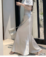 サテンマーメイドスカート