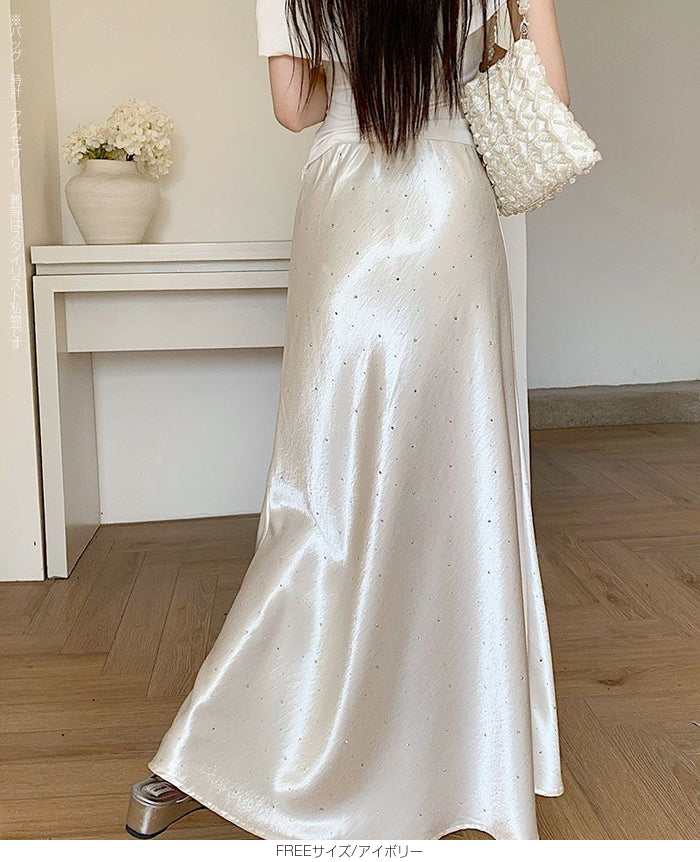 サテンマーメイドスカート