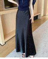 サテンマーメイドスカート