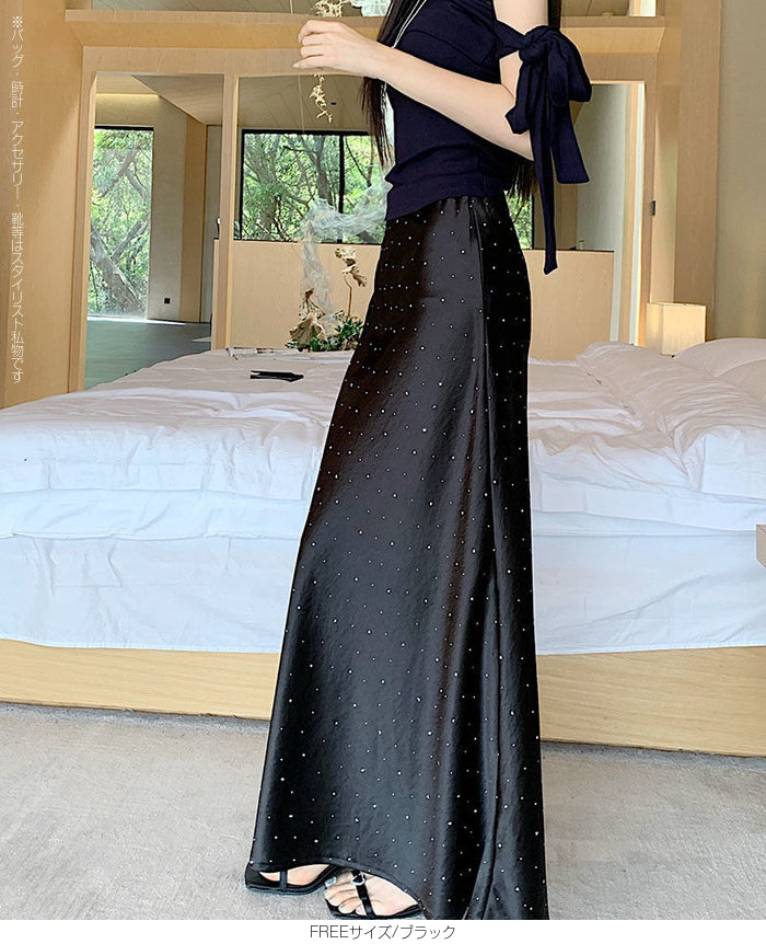 サテンマーメイドスカート