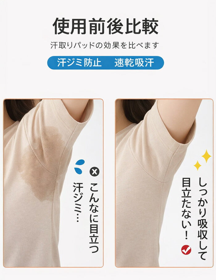 脇汗 汗取りインナー レディース 汗染み 汗染防止 インナー ワキ汗 汗取りパット付 汗取りパッド付きインナー 半袖 汗取りパッド ネコポス送料無料