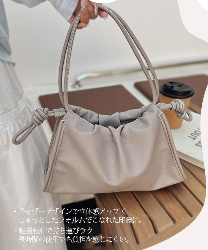 ギャザー巾着ショルダーバッグ