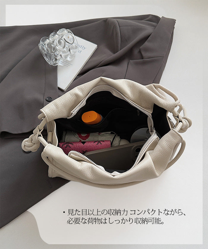 ギャザー巾着ショルダーバッグ
