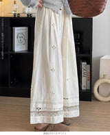 レース切替パンチングロングパンツ