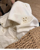 レース切替パンチングロングパンツ