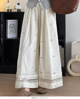 レース切替パンチングロングパンツ