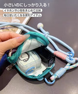 カラビナ付きミニポーチ