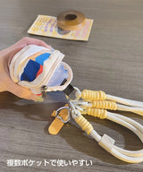 カラビナ付きミニポーチ