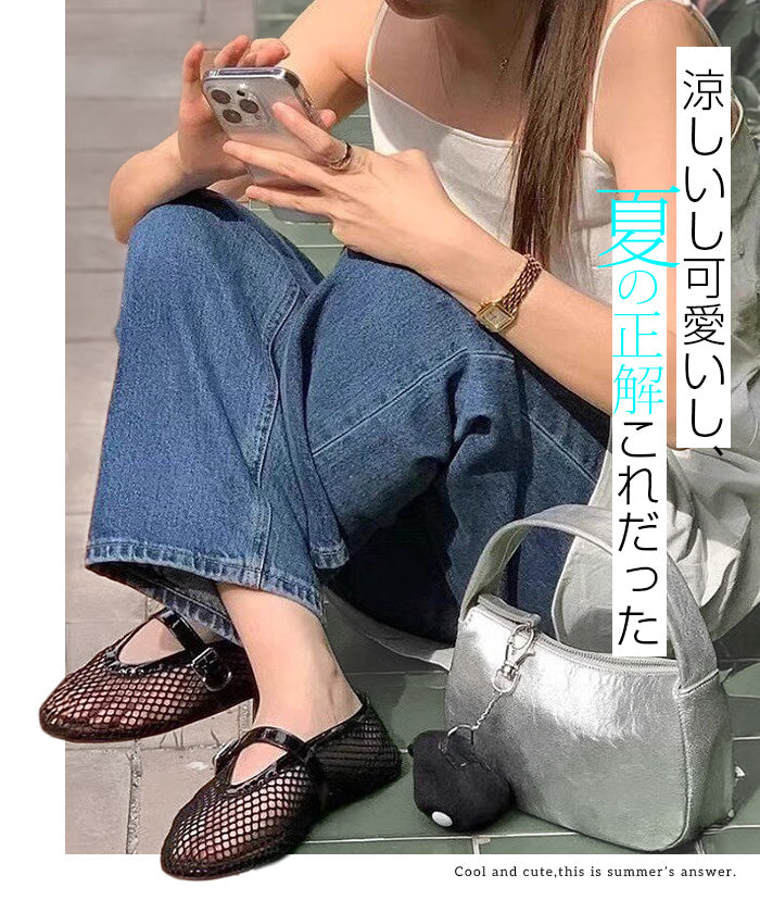 メッシュメリージェーンシューズ