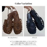 編み込みストラップサンダル