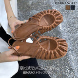 編み込みストラップサンダル