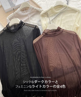 裾フリルシアートップス