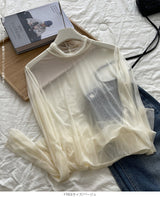 裾フリルシアートップス