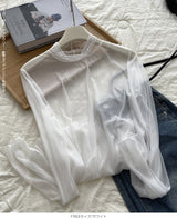 裾フリルシアートップス