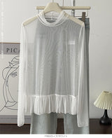 裾フリルシアートップス