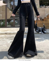 ハイウエスト ワイドフレアパンツ