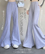 ハイウエスト ワイドフレアパンツ