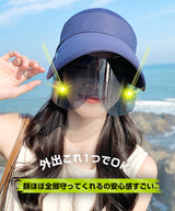 フェイスガード付きサンバイザー