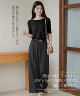 ボートネックニットカットソー