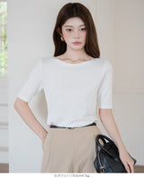 ボートネックニットカットソー