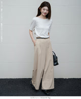 ボートネックニットカットソー