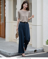 ボートネックニットカットソー