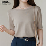 ボートネックニットカットソー