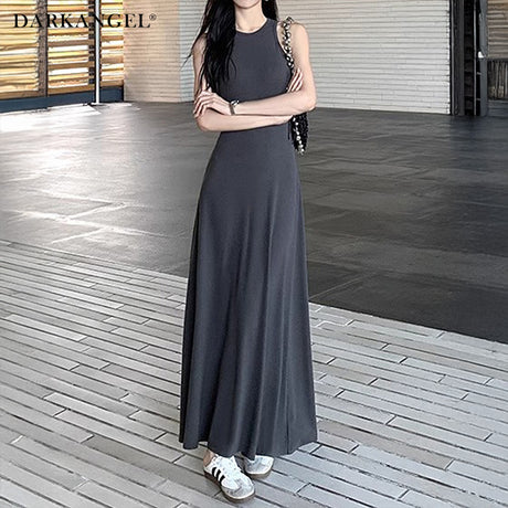 リブマキシワンピース