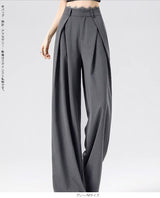 レースプリーツ ハイウエストスラックス