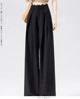 レースプリーツ ハイウエストスラックス