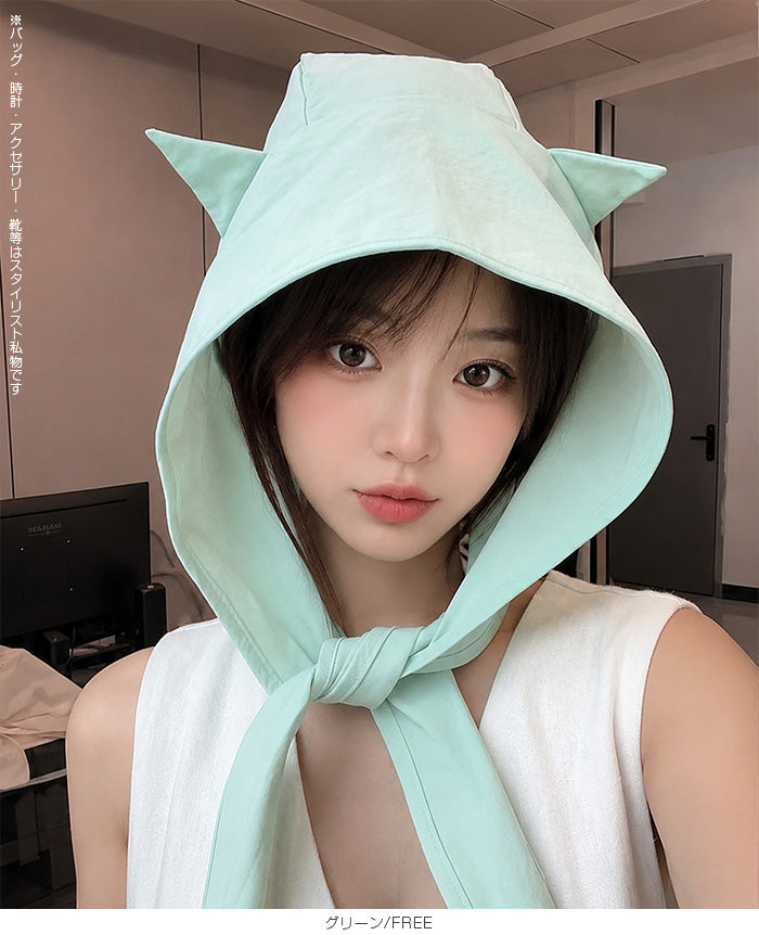 小悪魔ねこ耳UVハット
