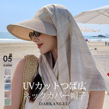 つば広UVカット帽子