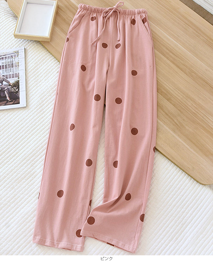 綿100％ルームパンツ