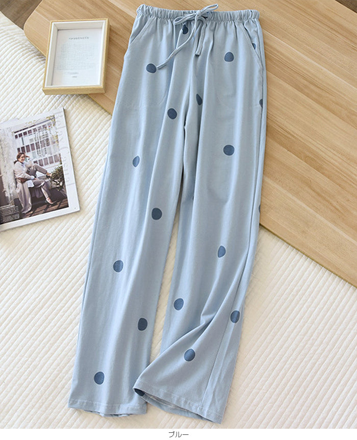 綿100％ルームパンツ