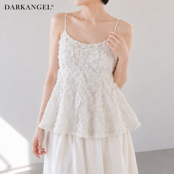 花ジャガードペプラムキャミ