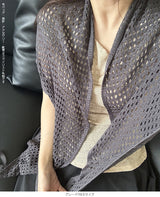 透かし編み三角ショール