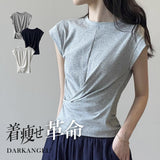 フレンチスリーブツイストTシャツ