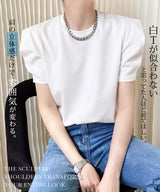 肩タックtシャツ