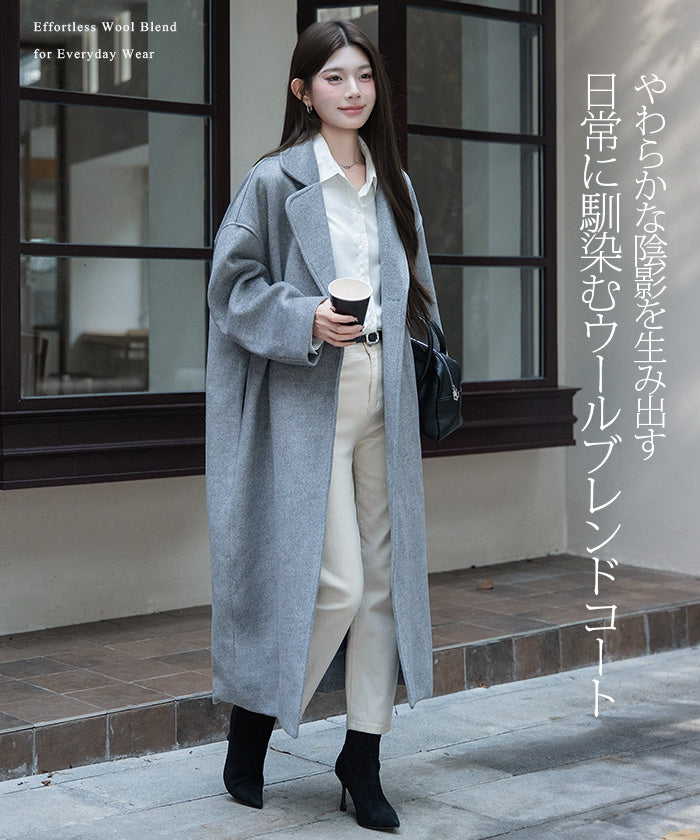 選べる着丈 ウールブレンドチェスターコート