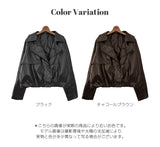 クロップドフェイクレザージャケット