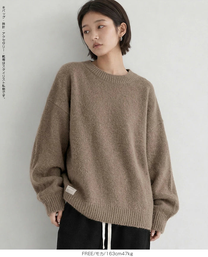 モヘアライクオーバーニット