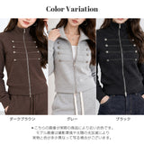 ナポレオン裏起毛ショート丈ジャケット
