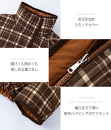 チェック柄リバーシブル中綿ジャケット