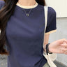 リブボーダーリンガーTシャツ