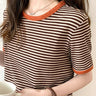 リブボーダーリンガーTシャツ