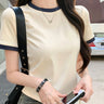 リブボーダーリンガーTシャツ