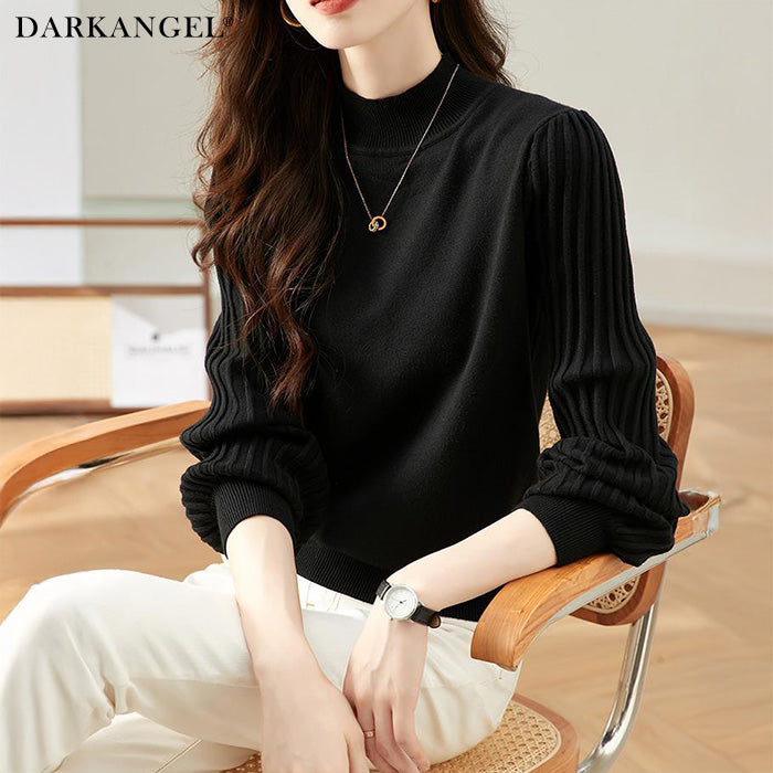 プリーツスリーブニット